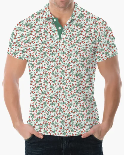 Fairway Floral Print Polo - Deolax