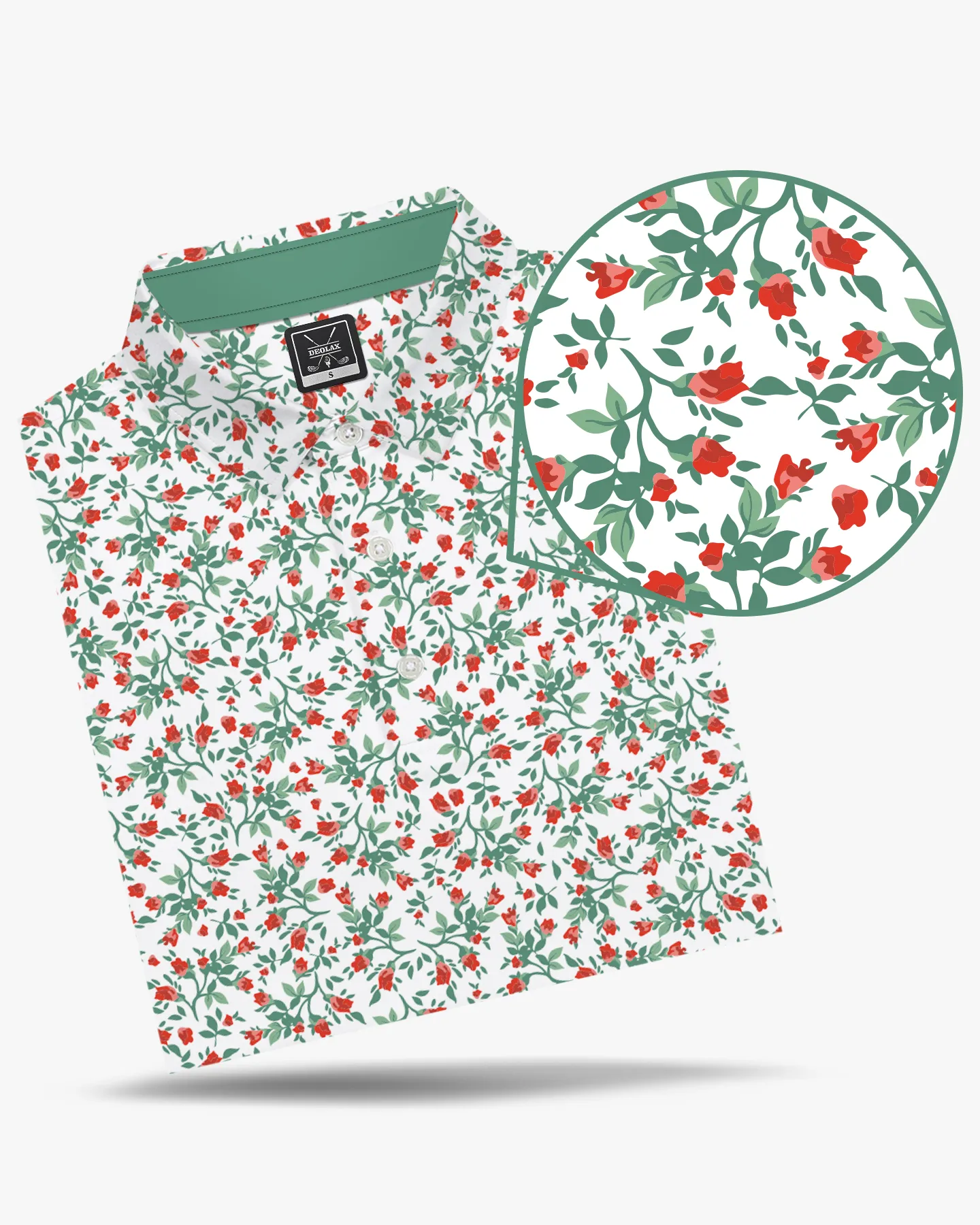 Fairway Floral Print Polo - Deolax