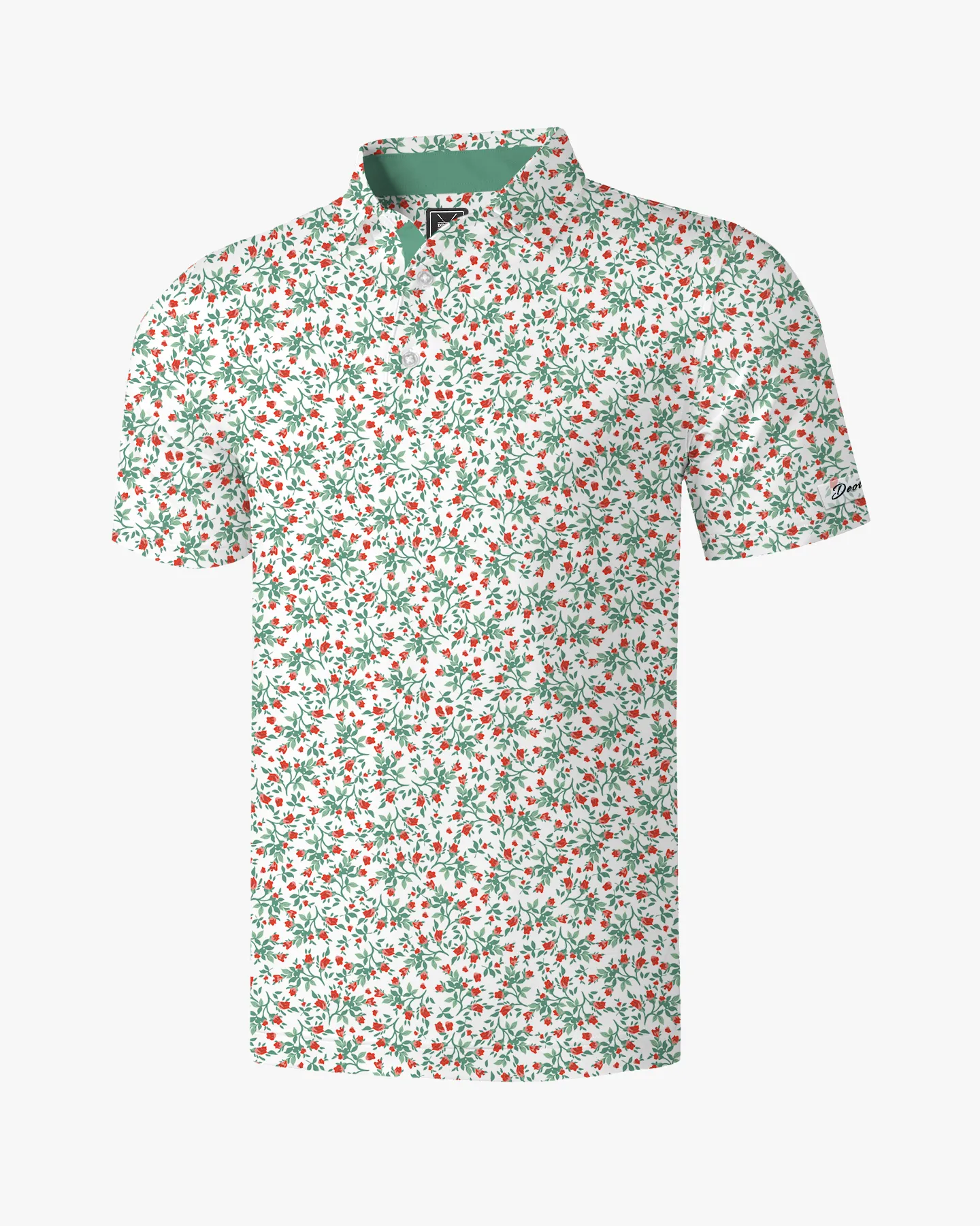 Fairway Floral Print Polo - Deolax