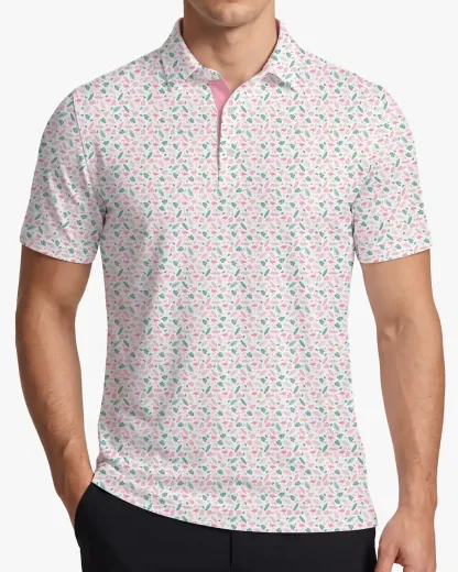 Flamingo Print Polo - Deolax