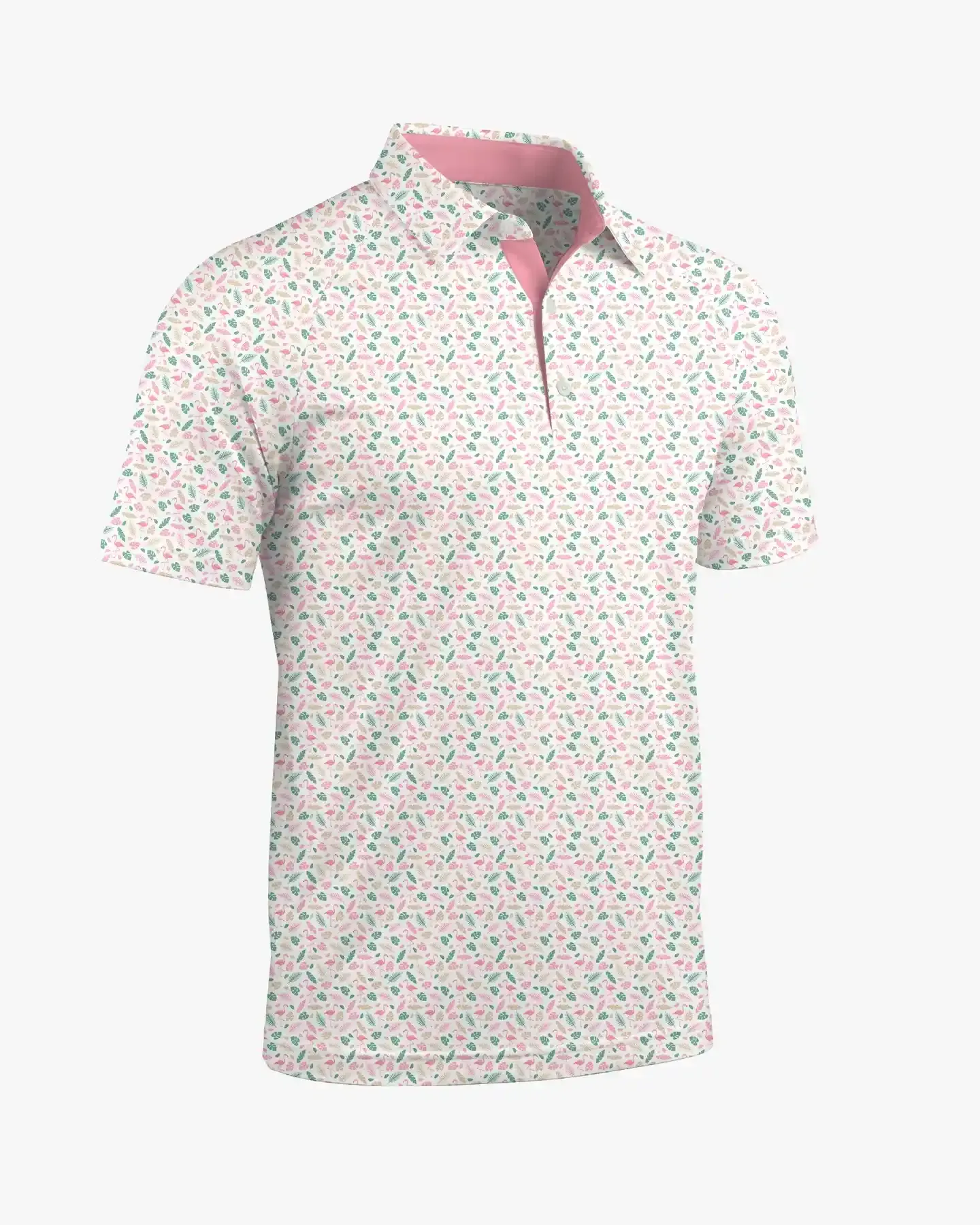 Flamingo Print Polo - Deolax