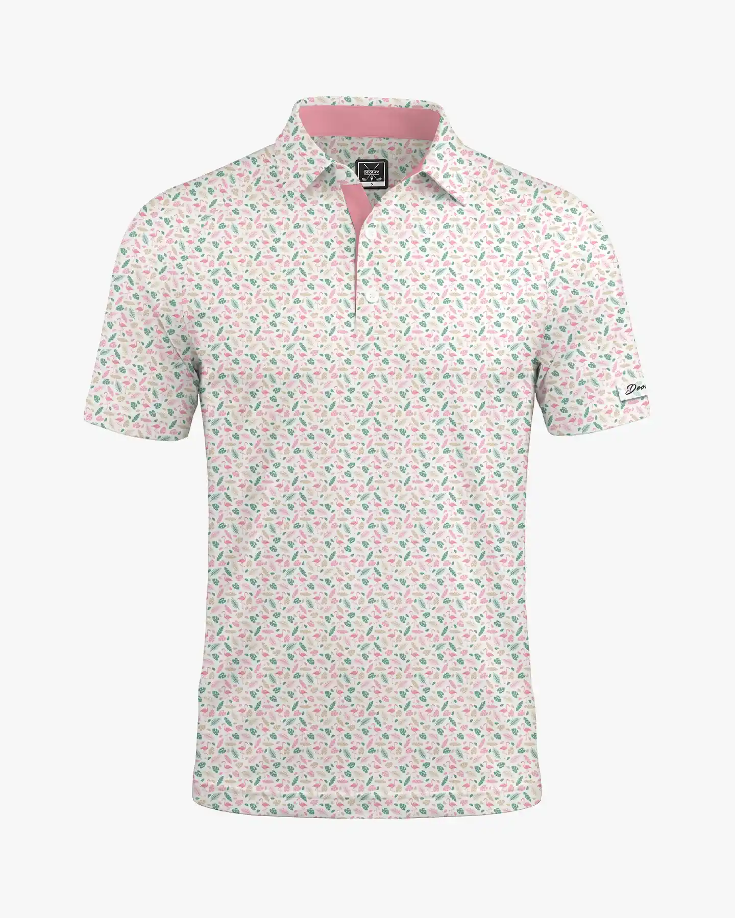 Flamingo Print Polo - Deolax