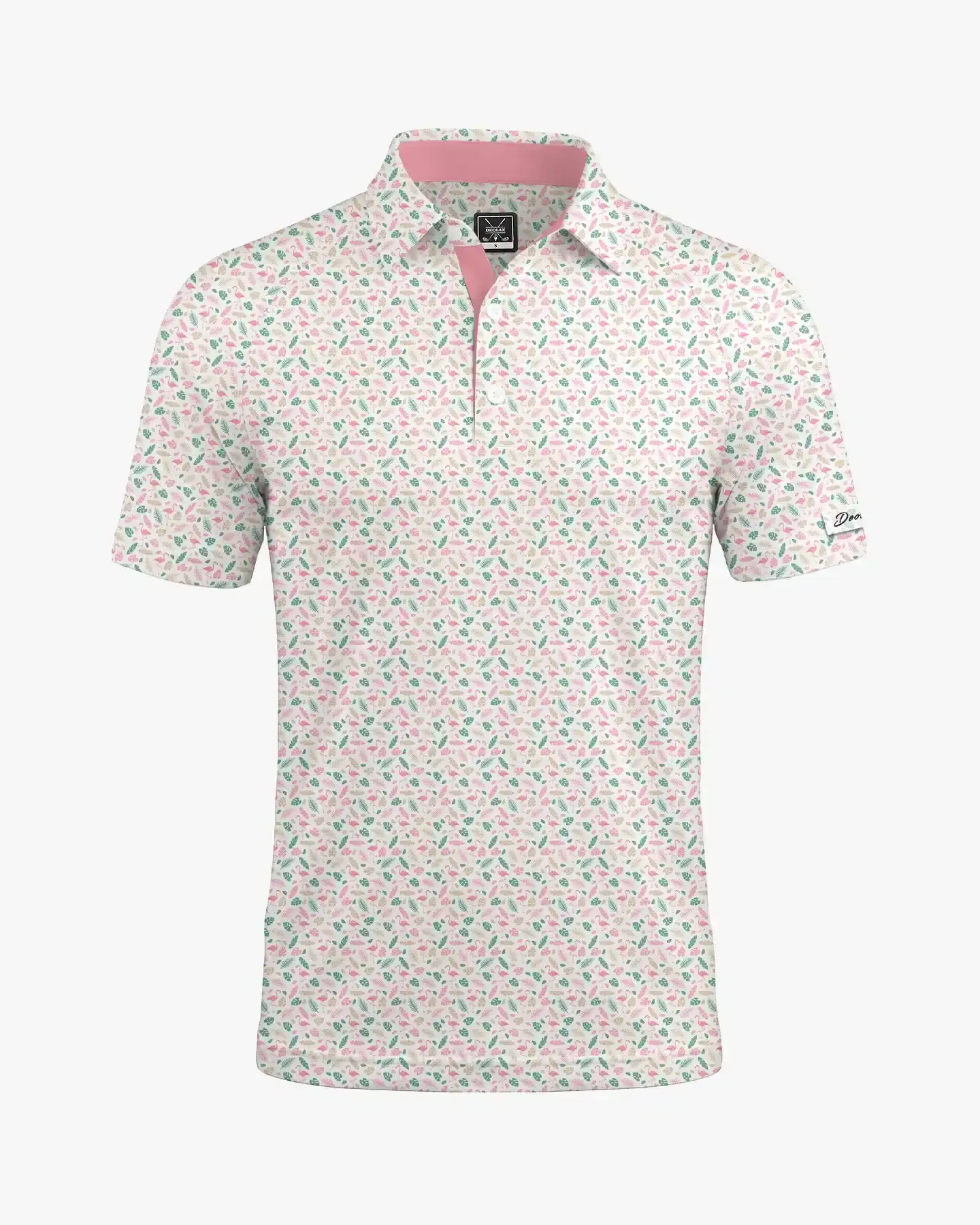 Flamingo Print Polo - Deolax