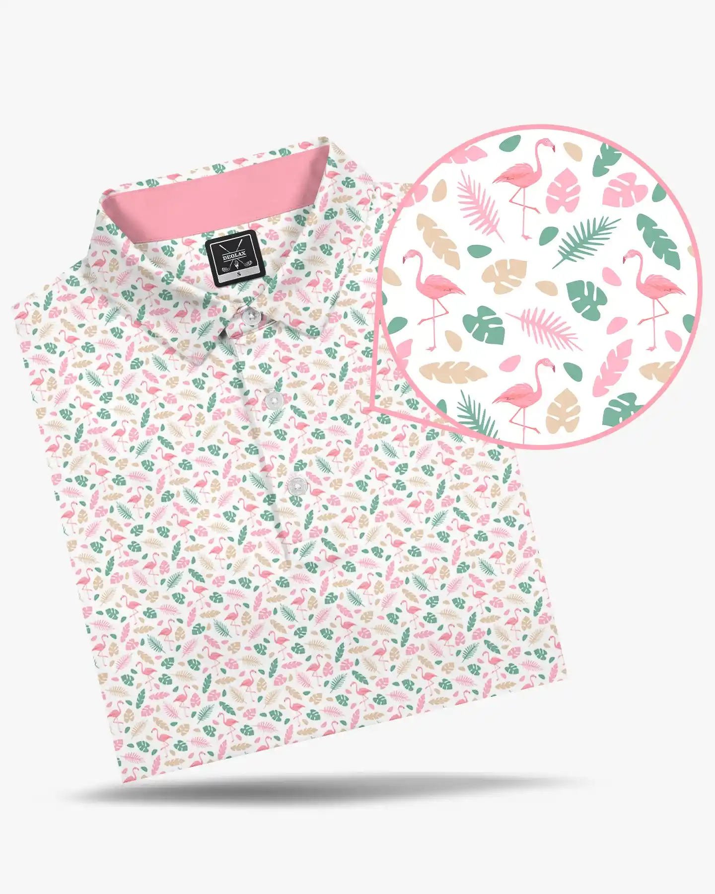 Flamingo Print Polo - Deolax