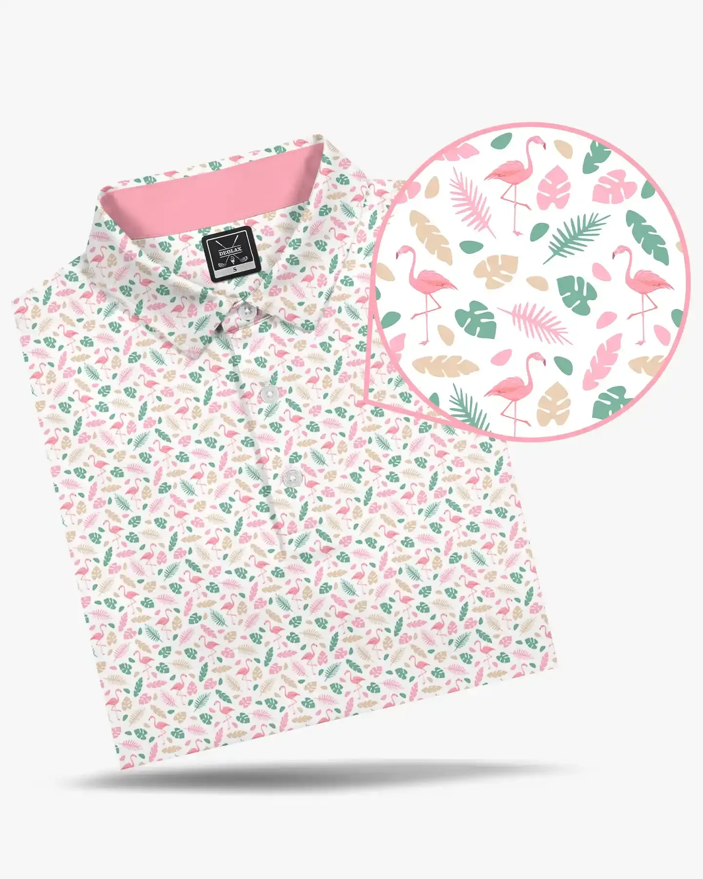Flamingo Print Polo - Deolax