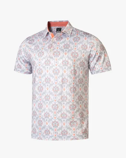 Floral Paisley Print Polo