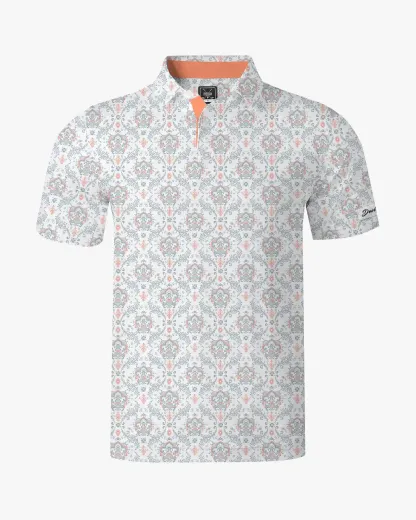 Floral Paisley Print Polo - Deolax