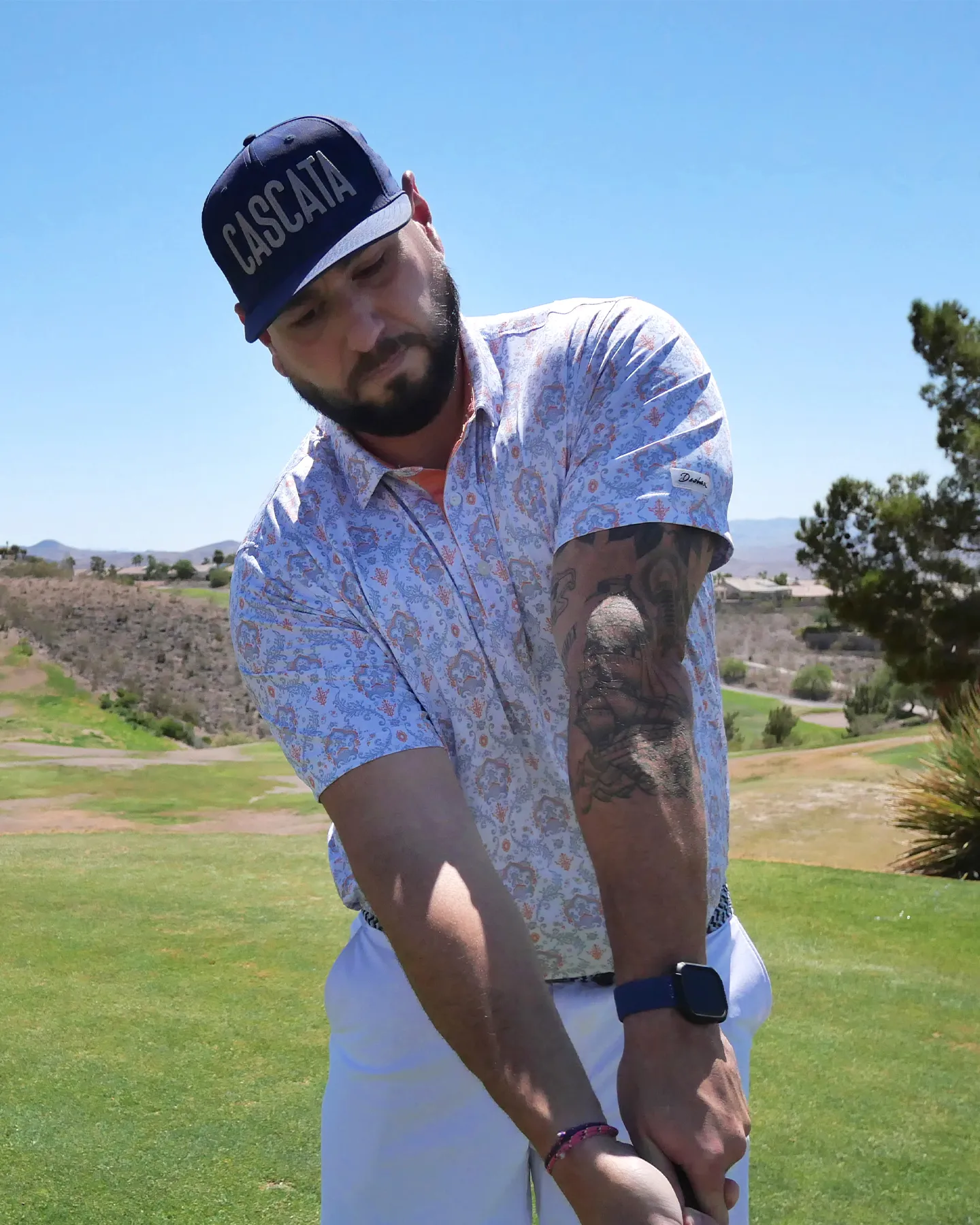 Floral Paisley Print Polo