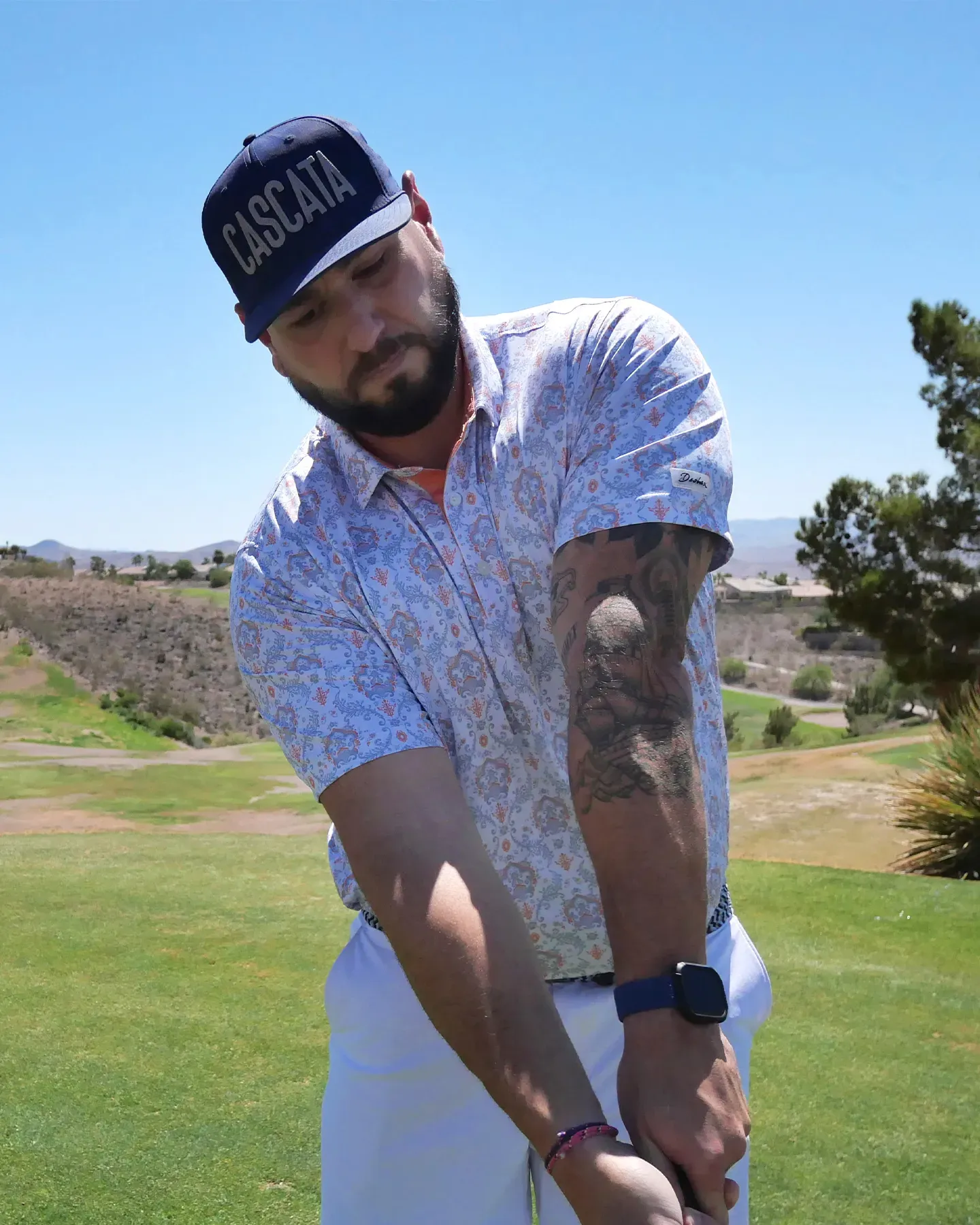 Floral Paisley Print Polo