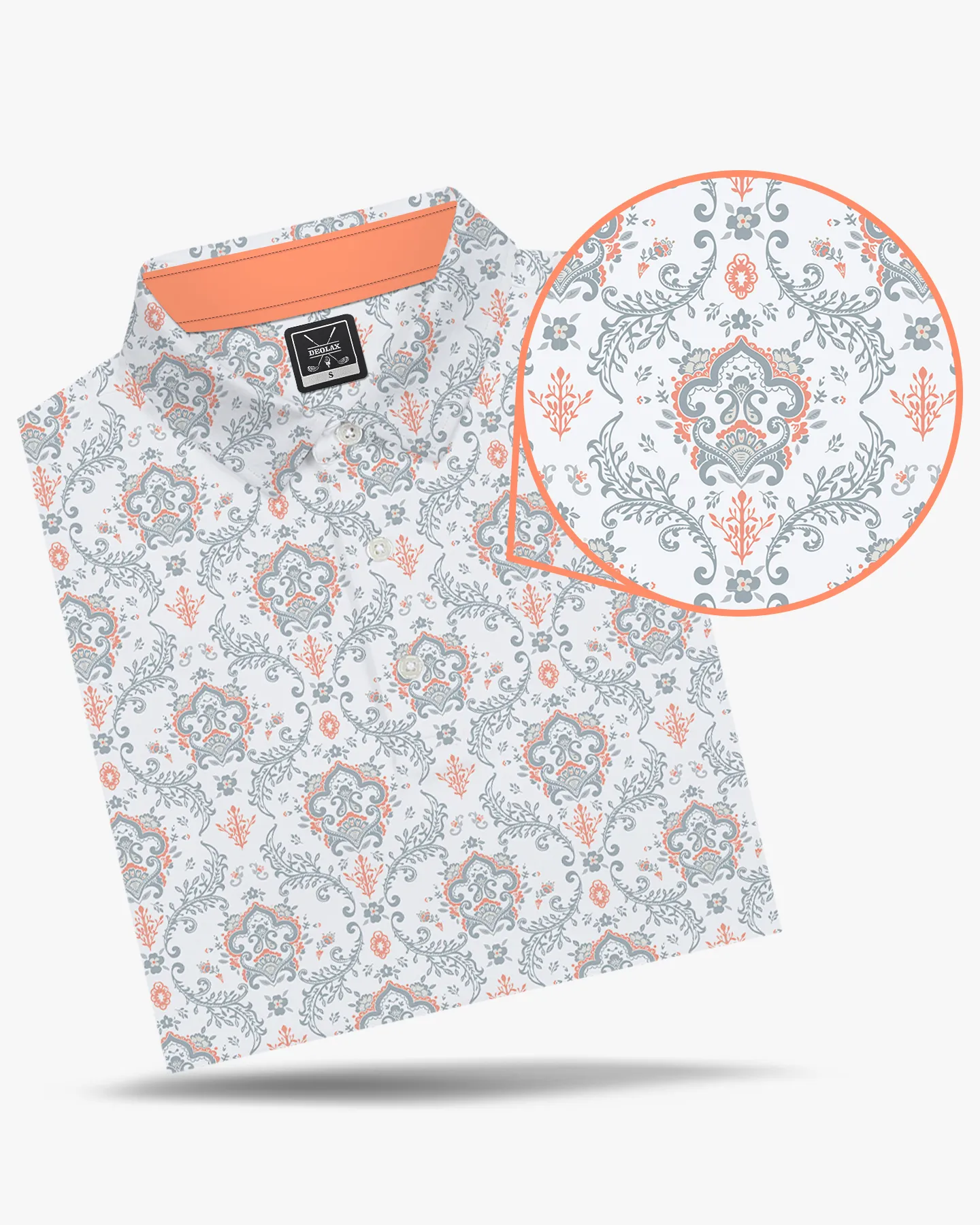 Floral Paisley Print Polo - Deolax