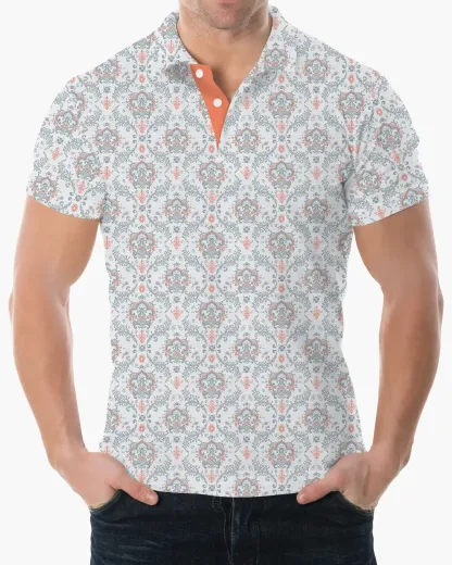 Floral Paisley Print Polo - Deolax