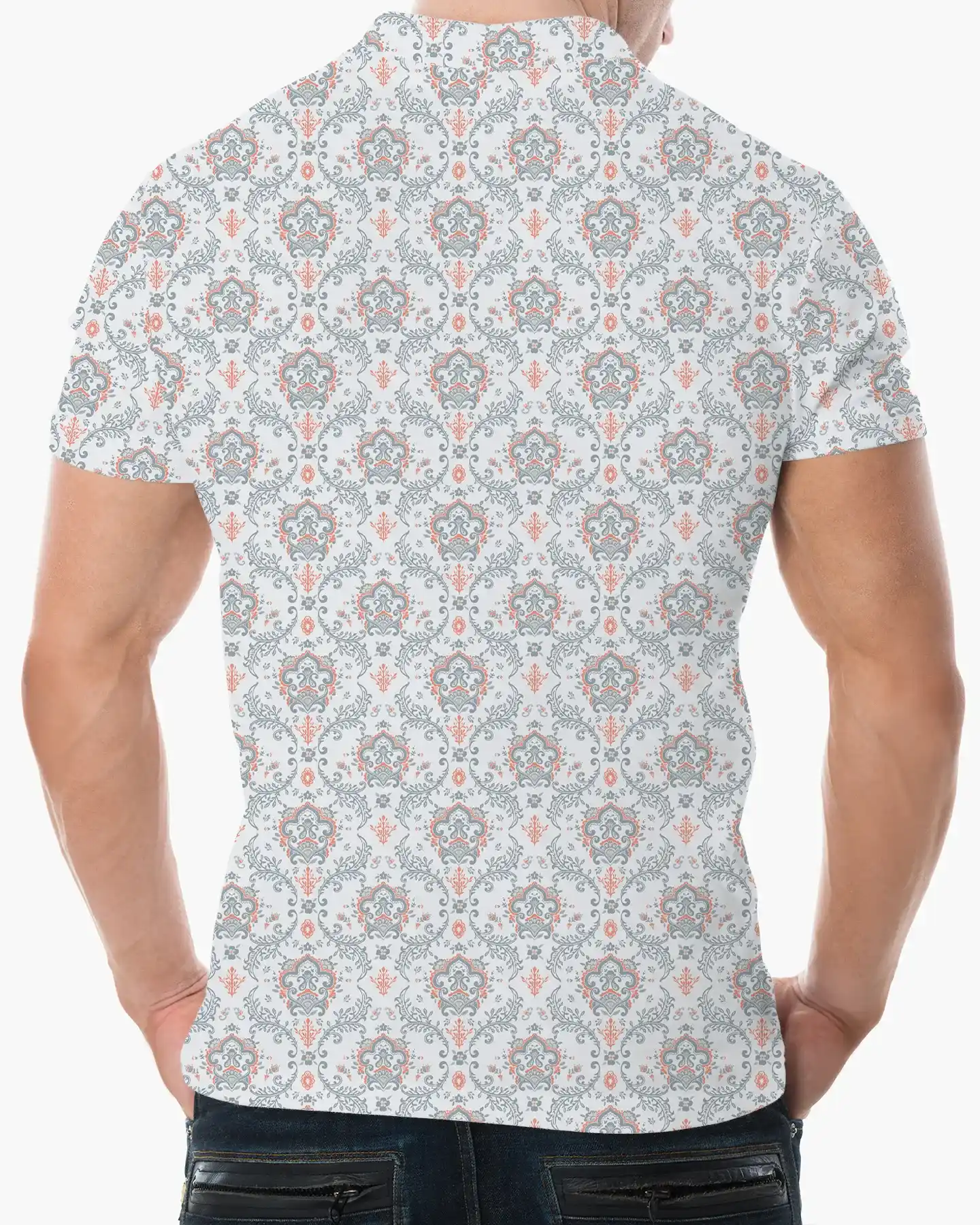 Floral Paisley Print Polo - Deolax