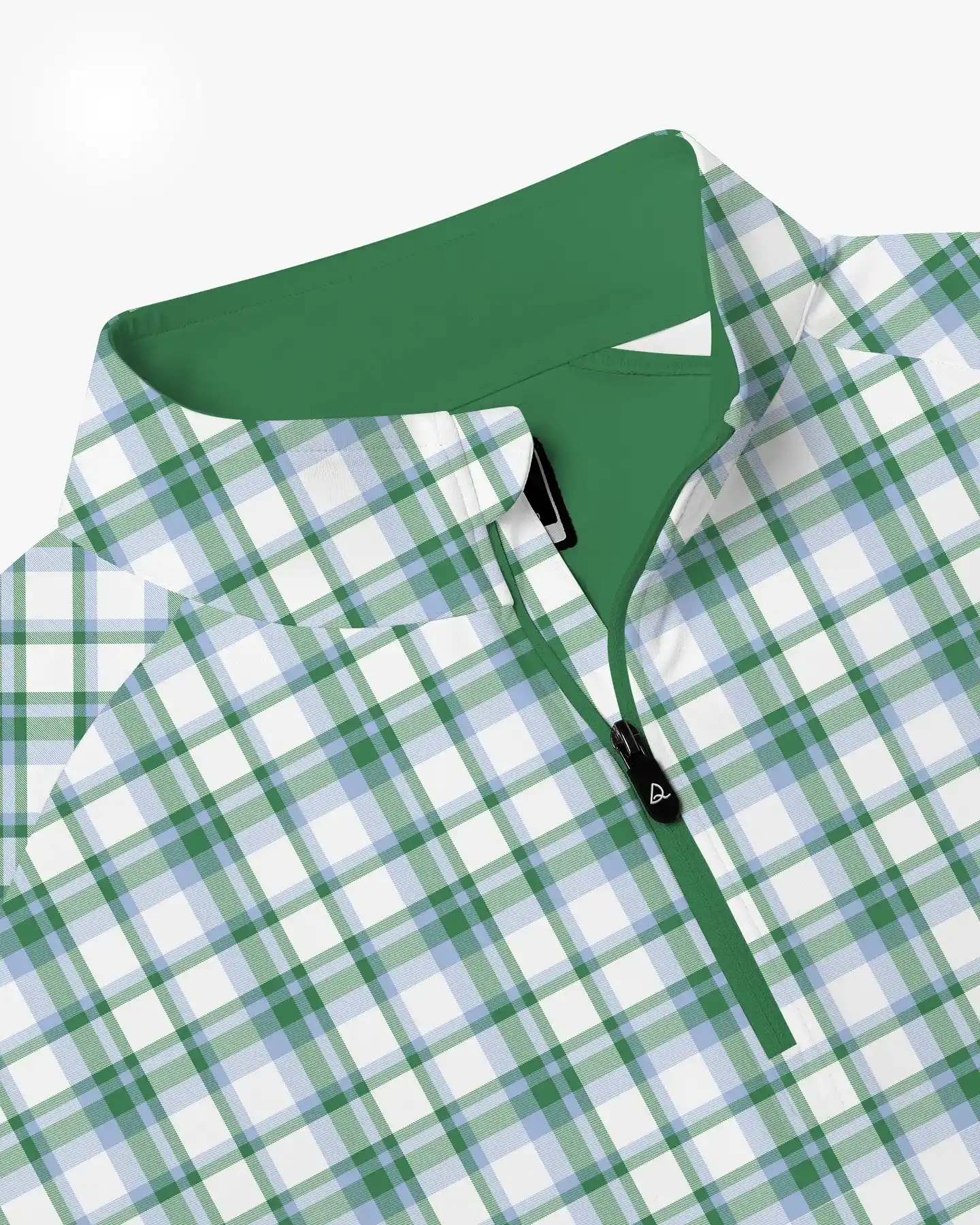 Founders Green Check Quarter Zip - Deolax