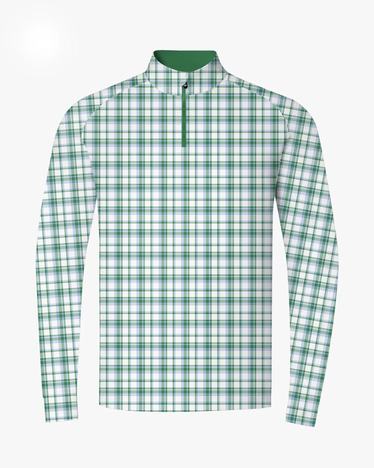 Founders Green Check Quarter Zip - Deolax