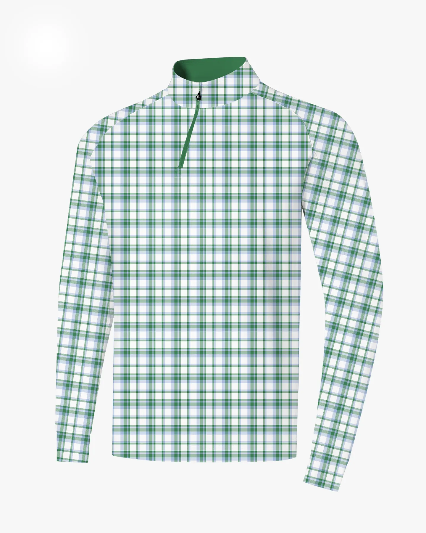 Founders Green Check Quarter Zip - Deolax