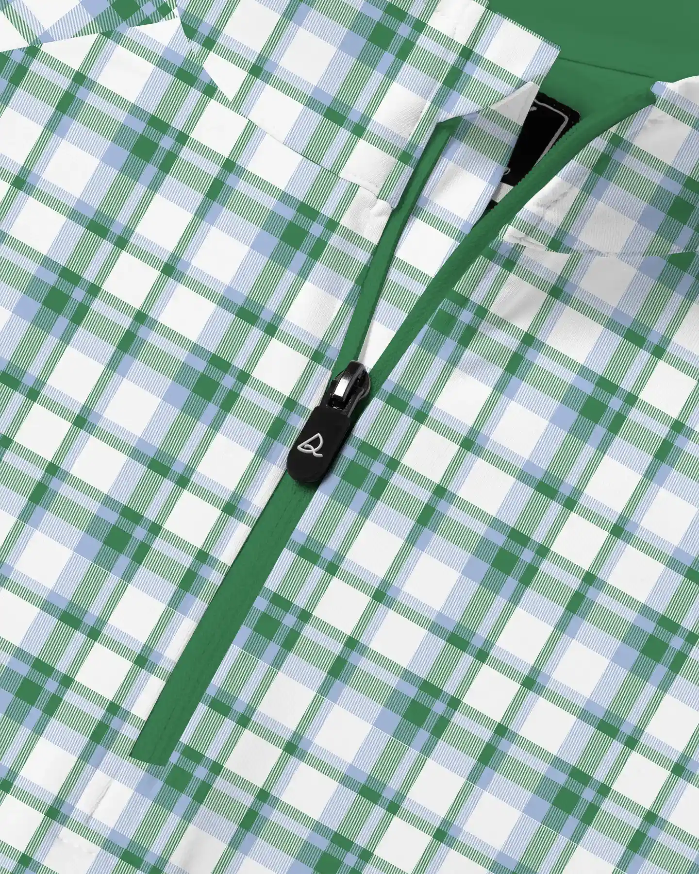 Founders Green Check Quarter Zip - Deolax