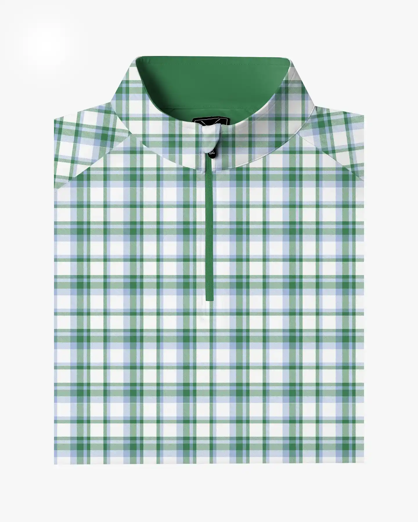 Founders Green Check Quarter Zip - Deolax