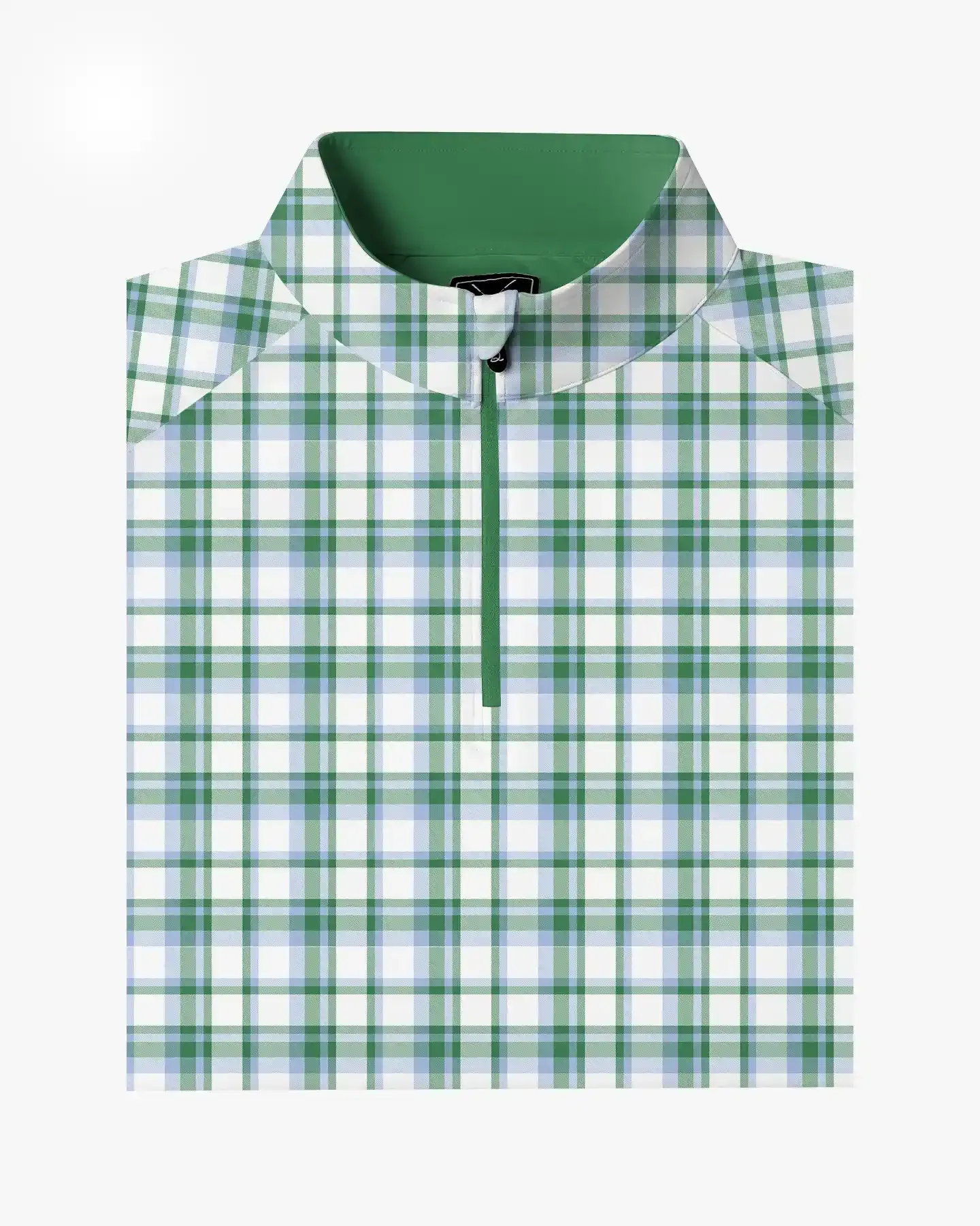 Founders Green Check Quarter Zip - Deolax