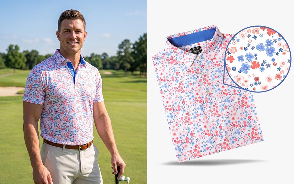 Freedom Floral Polo