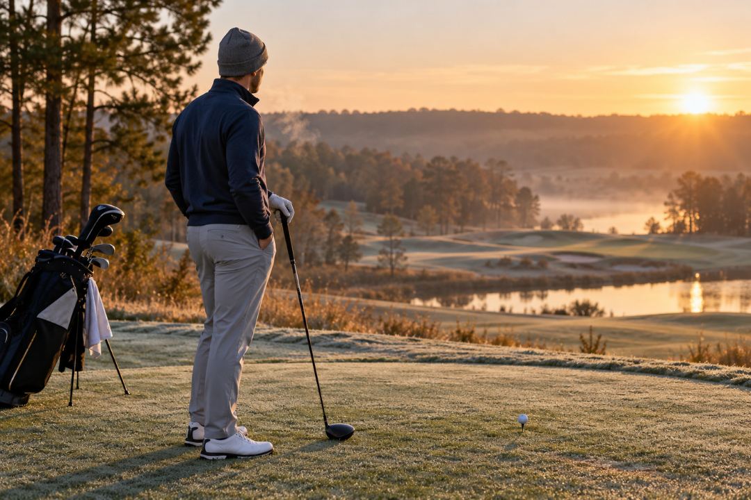 Frosty morning golf