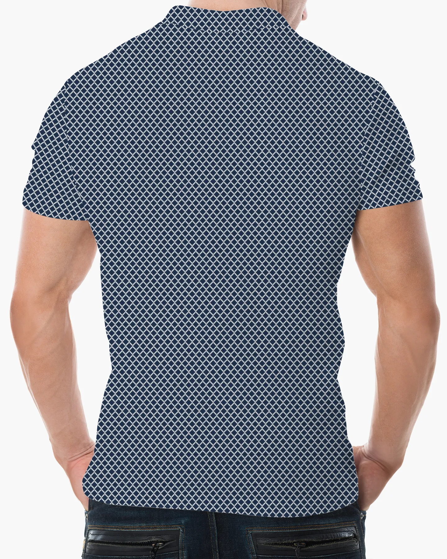 Geometric Print Polo - Deolax