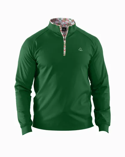 Georgia in Bloom Quarter Zip - Green