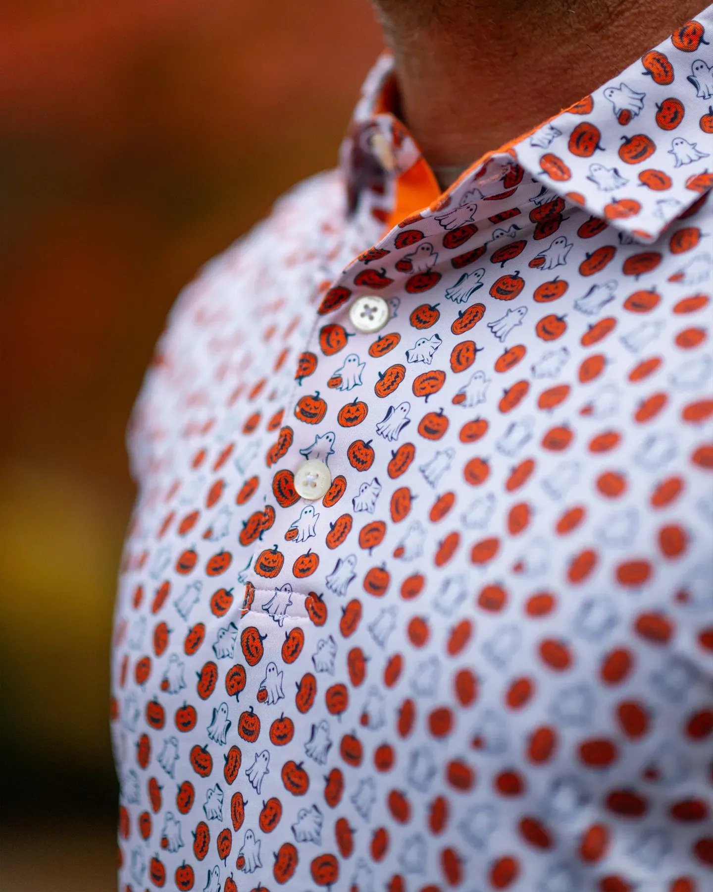 Ghost Pumpkin Swing Polo