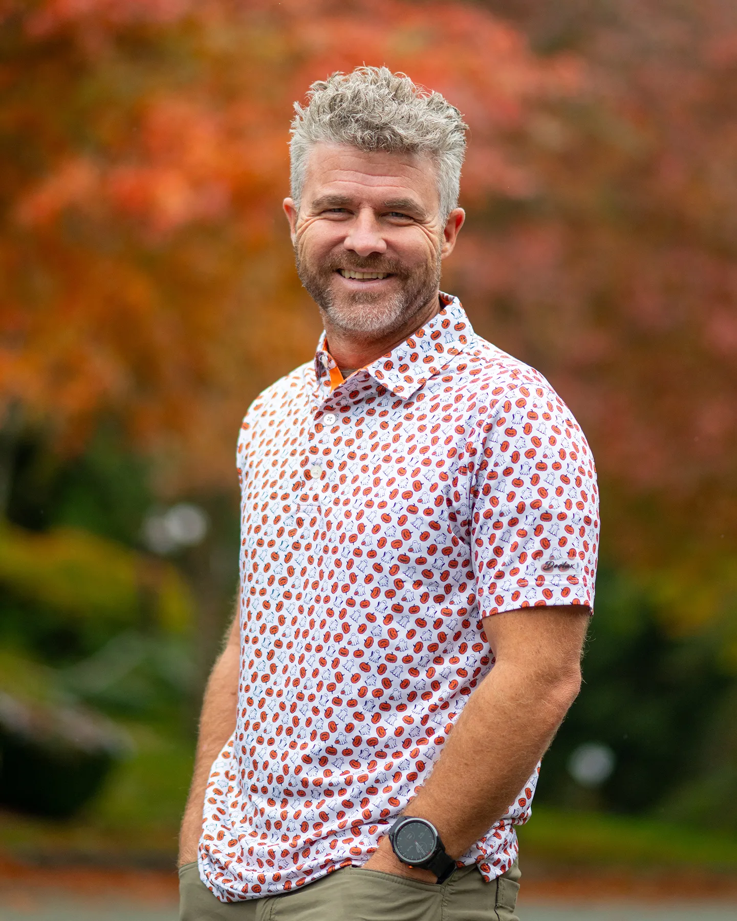 Ghost Pumpkin Swing Polo