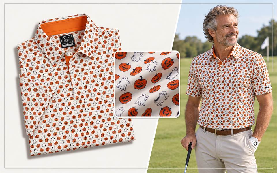 Ghost Pumpkin Swing Polo
