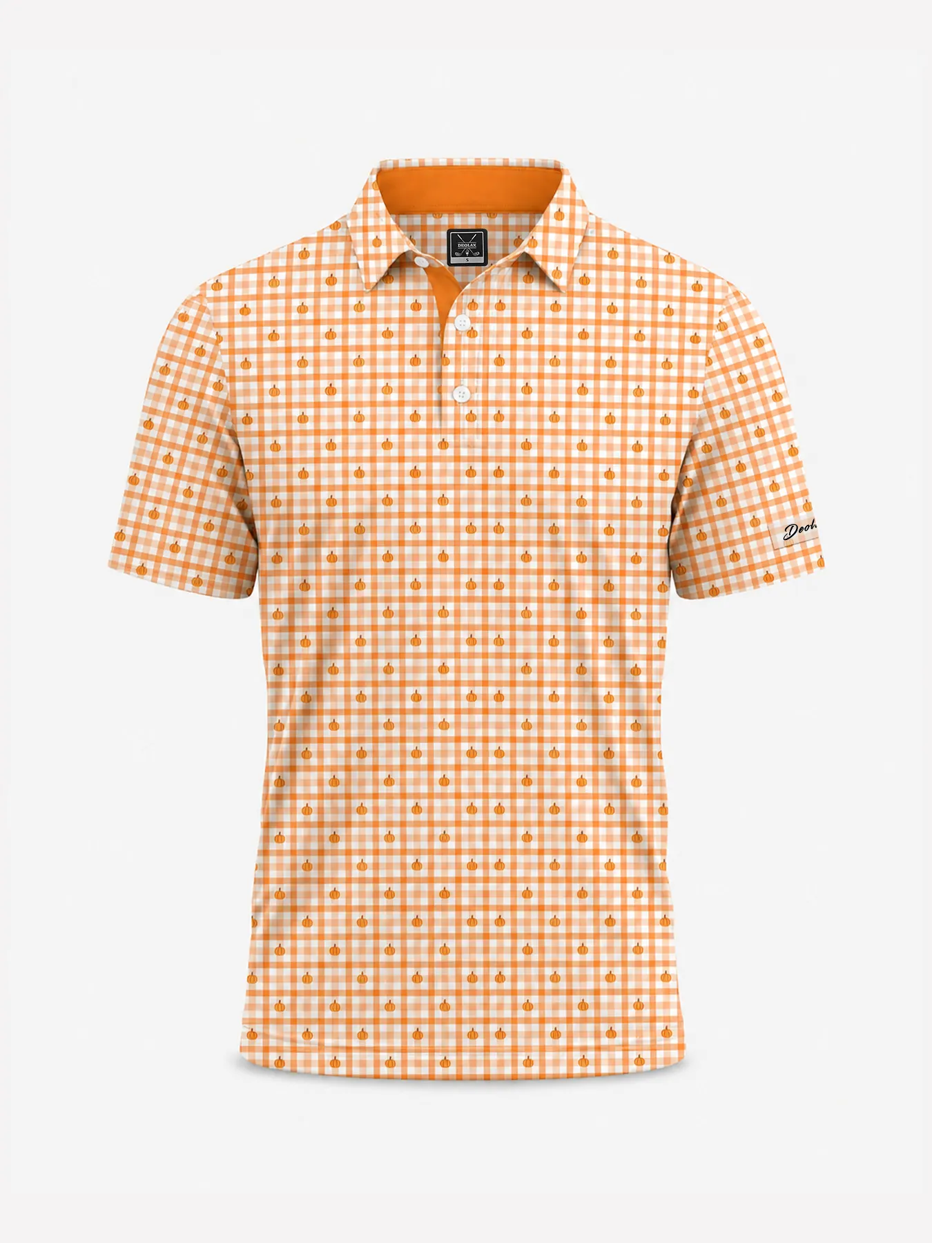 Gingham Pumpkin Polo