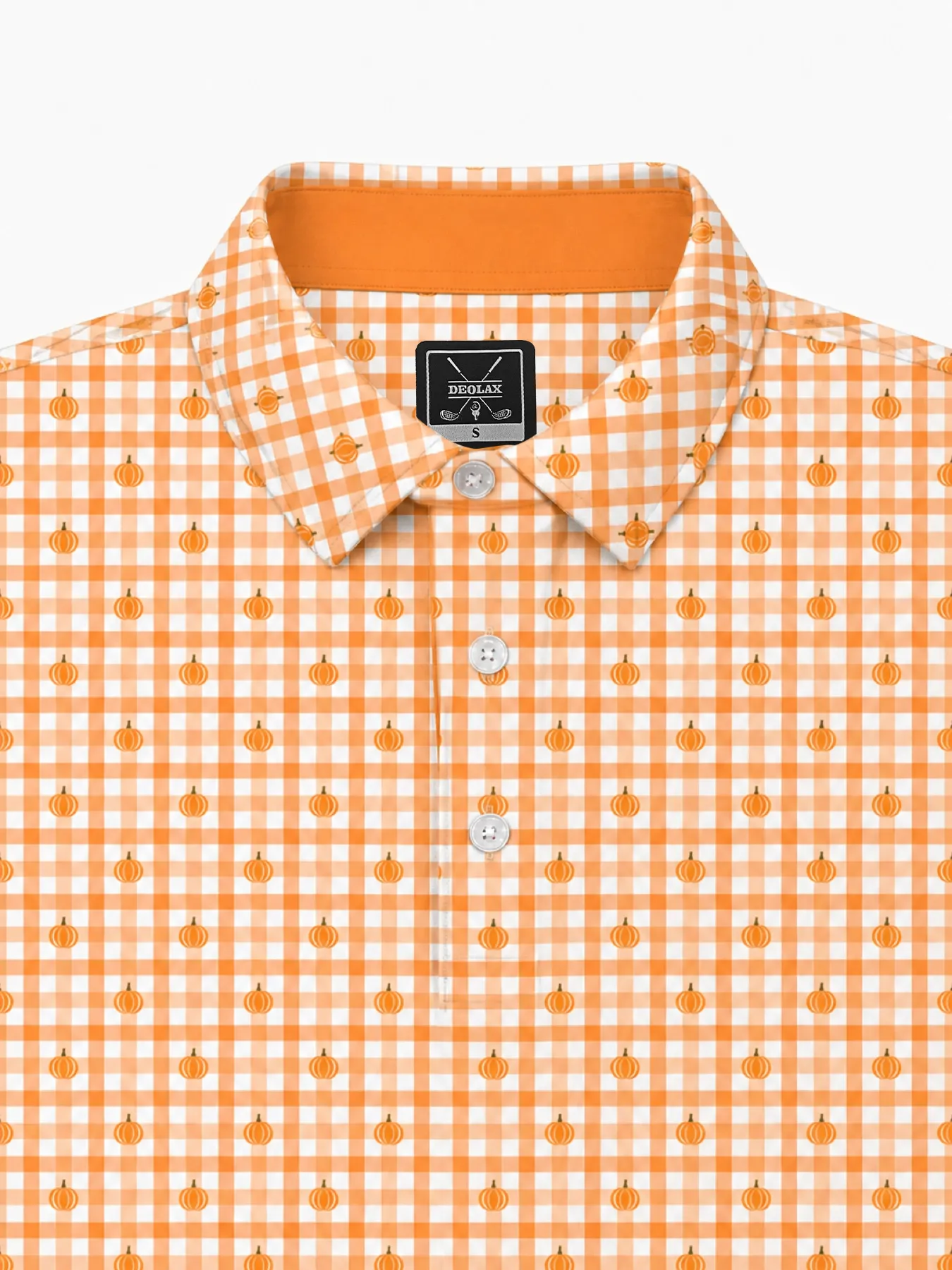 Gingham Pumpkin Polo
