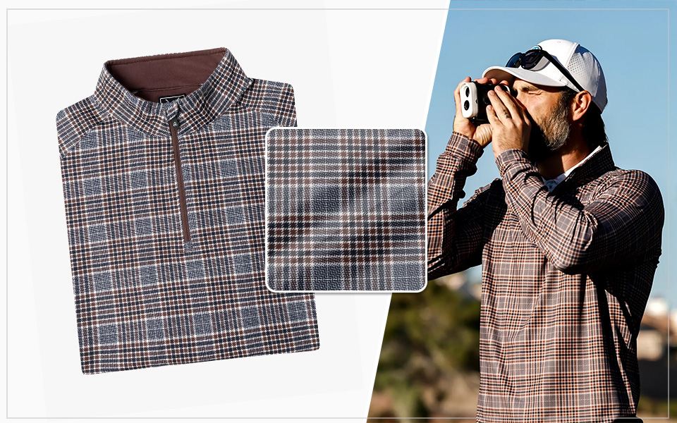 Glen Plaid Quarter Zip