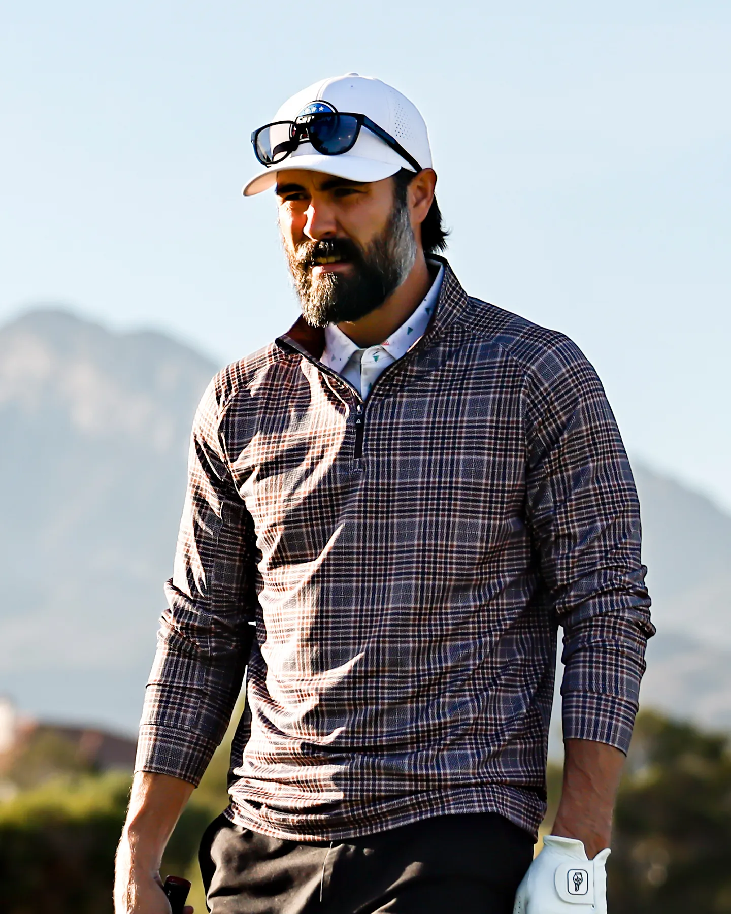 Glen Plaid Quarter Zip