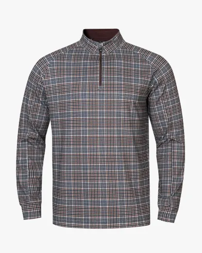 Glen Plaid Quarter Zip