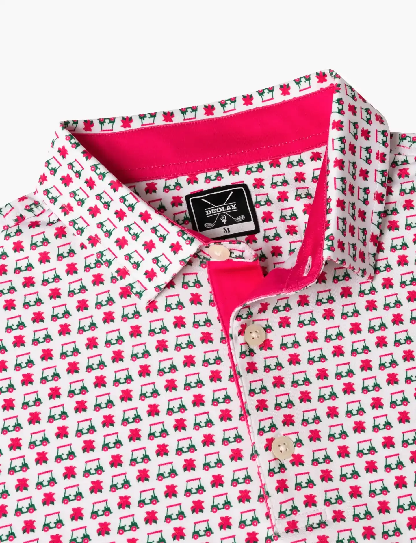 Golf Cart Print Polo
