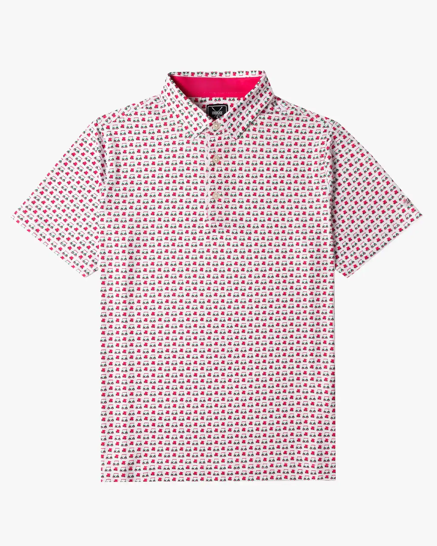 Golf Cart Print Polo