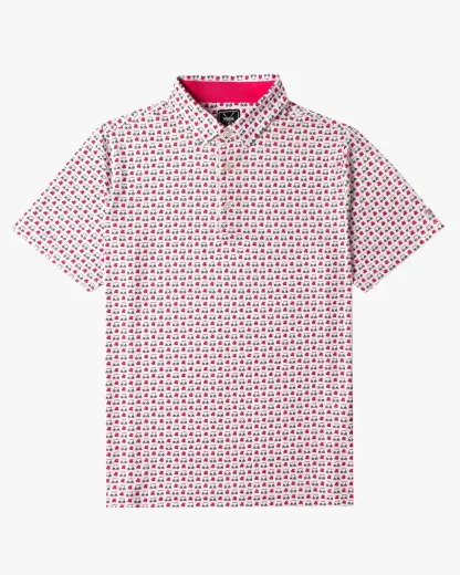 Golf Cart Print Polo