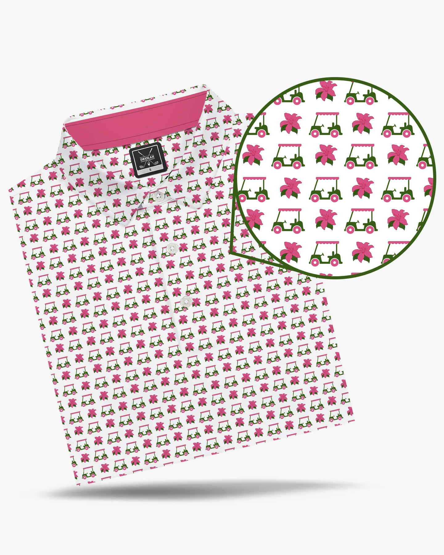 Golf Cart Print Polo - Deolax