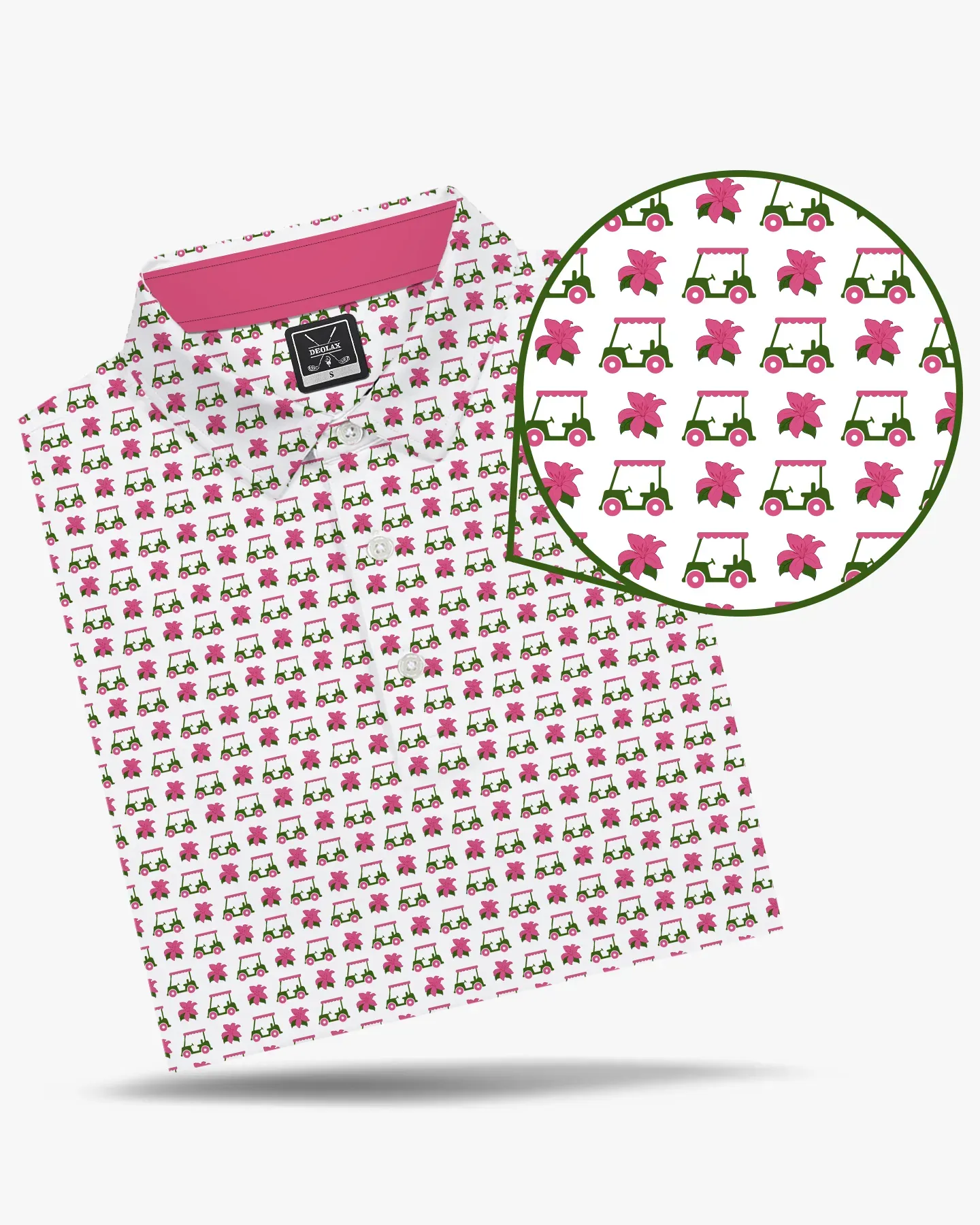Golf Cart Print Polo - Deolax