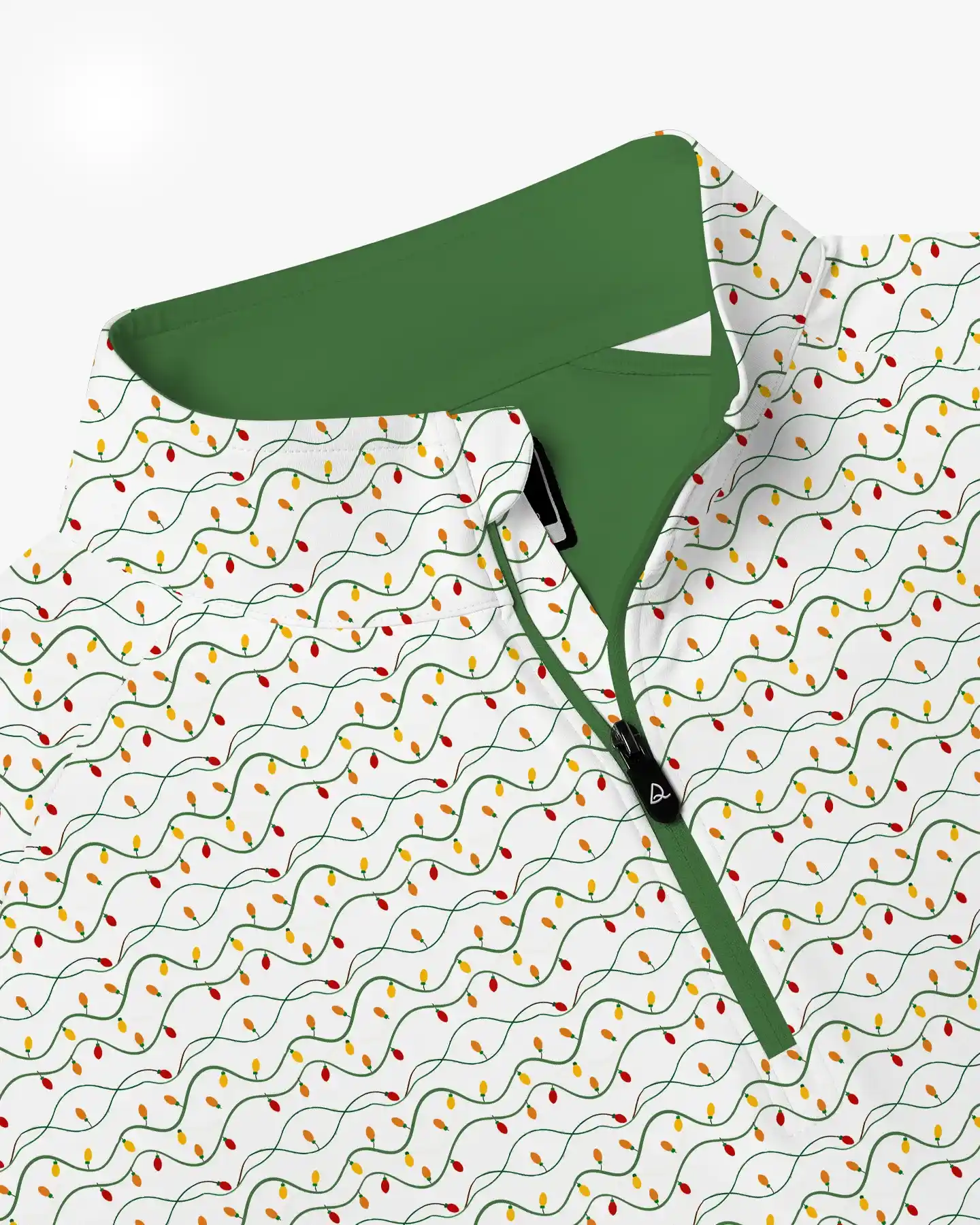 Green Christmas Light Quarter Zip - Deolax