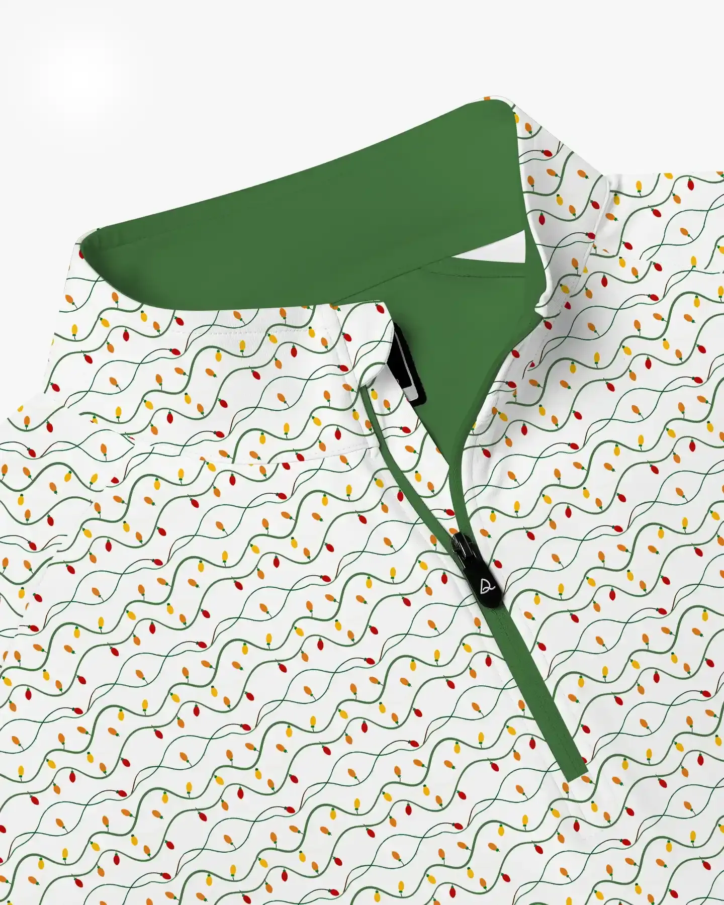 Green Christmas Light Quarter Zip - Deolax