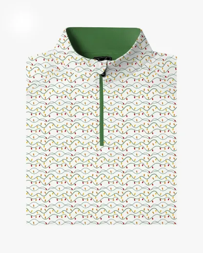 Green Christmas Light Quarter Zip - Deolax