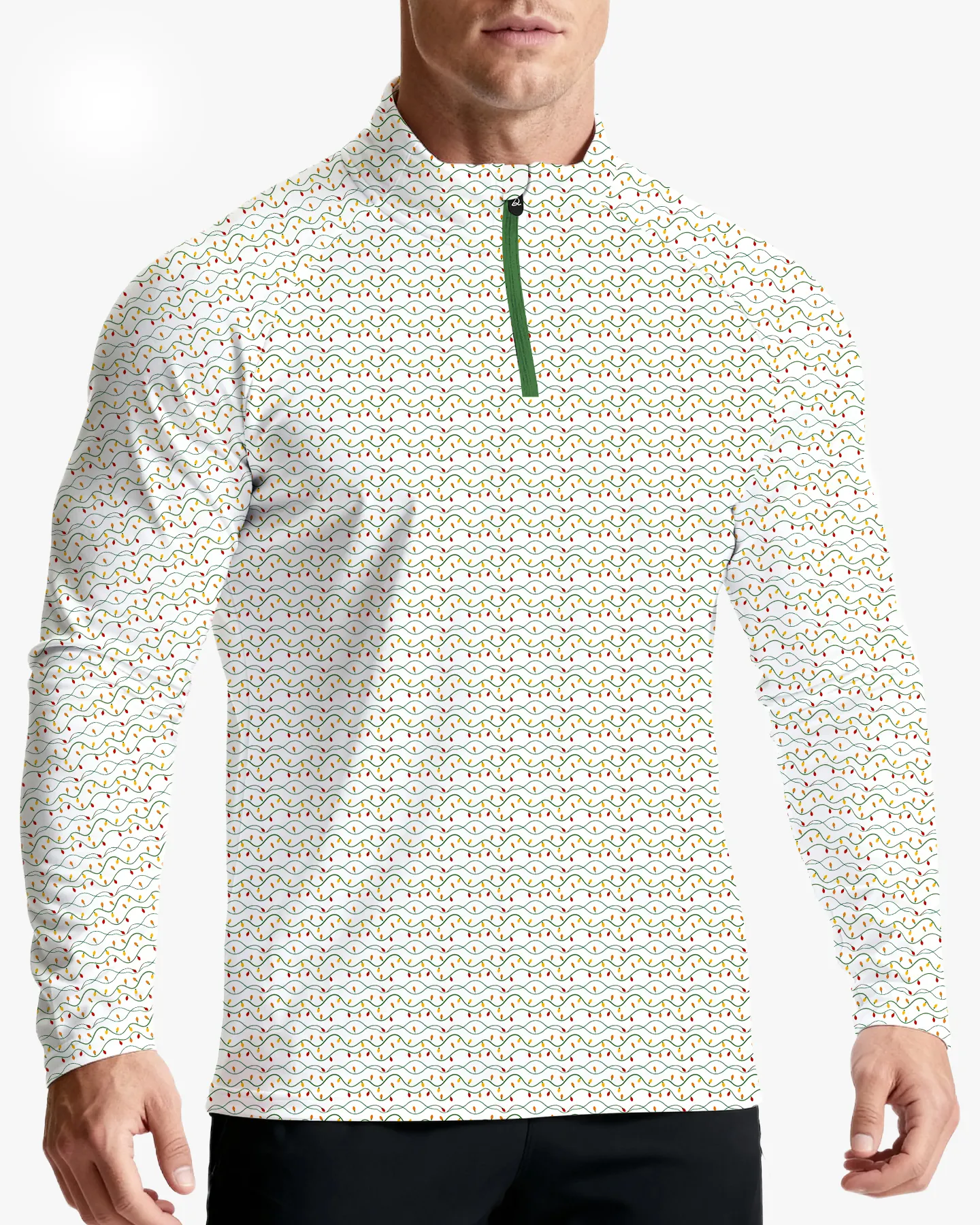 Christmas Light Quarter Zip - Green