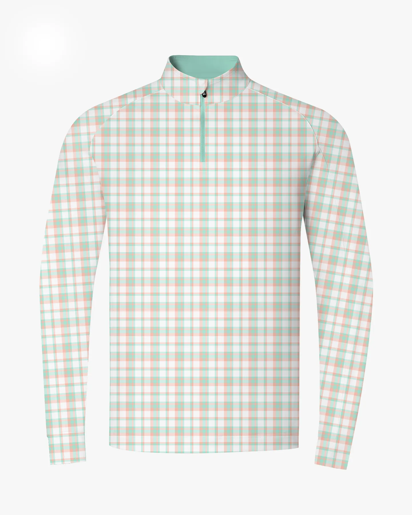 Green Security Check Quarter Zip - Deolax