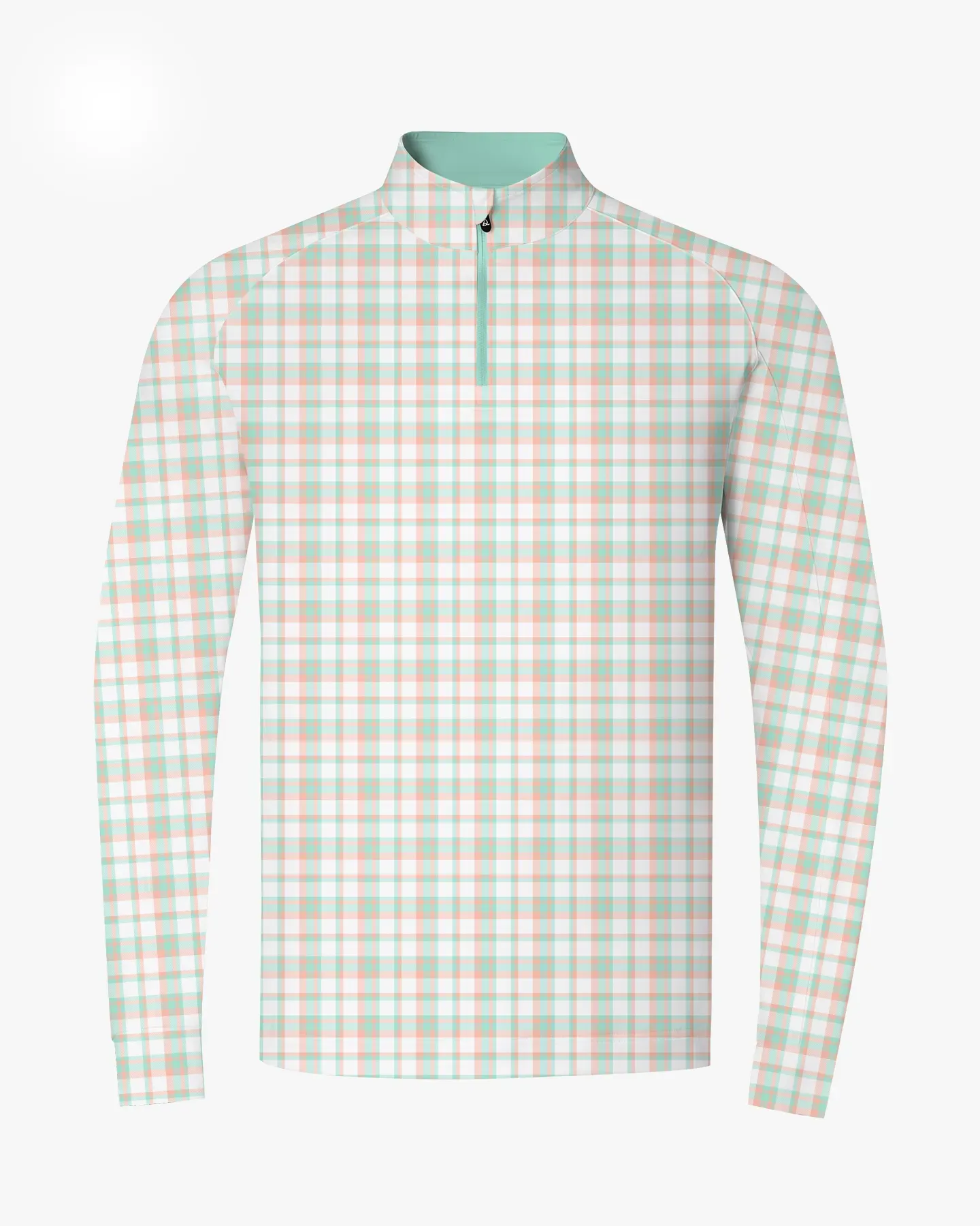 Green Security Check Quarter Zip - Deolax