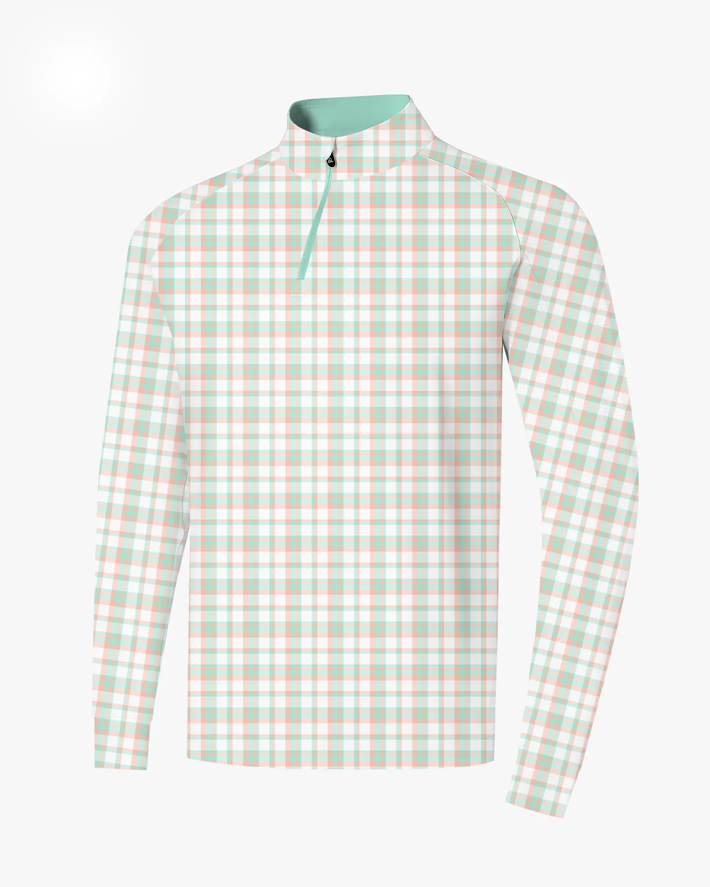 Green Security Check Quarter Zip - Deolax