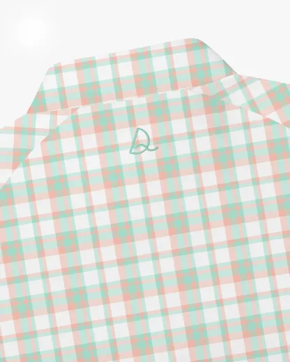 Green Security Check Quarter Zip - Deolax