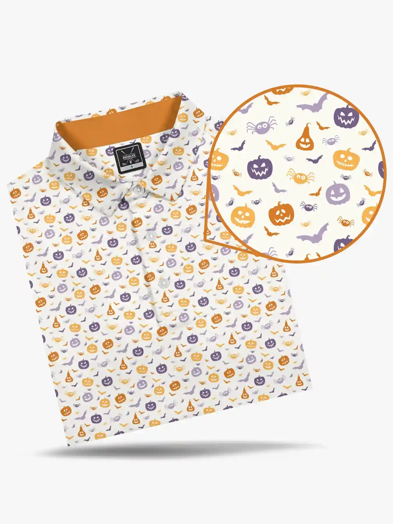 Halloween Bat and Pumpkins Polo - Deolax