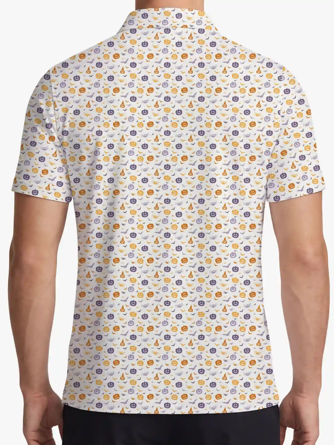 Halloween Bat and Pumpkins Polo - Deolax