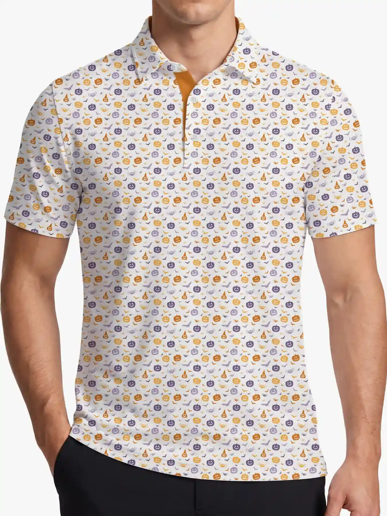 Halloween Bat and Pumpkins Polo - Deolax
